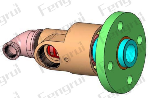 HS-GF型旋转接头 法兰双向内管固定旋转接头三维模型