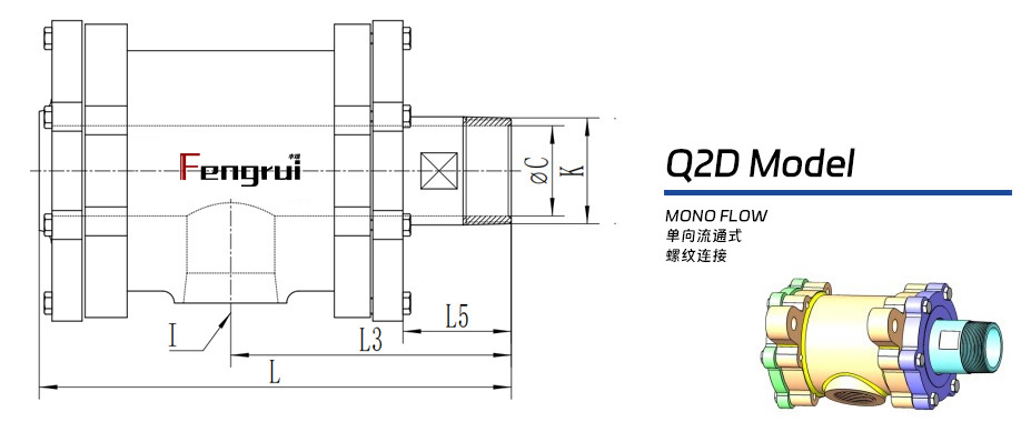 Q2D型高温旋转接头图纸