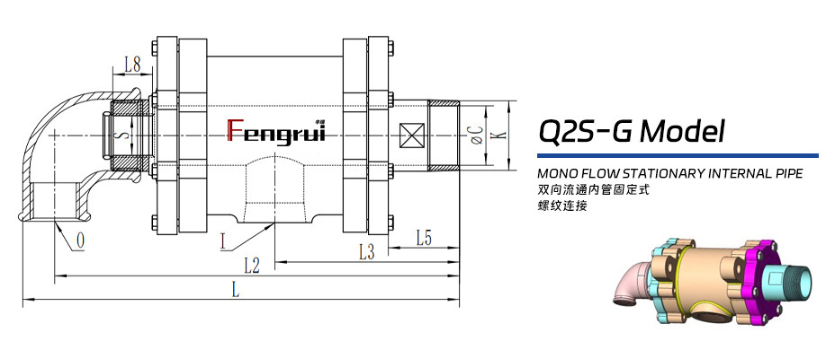 Q2S-G型高温旋转接头图纸