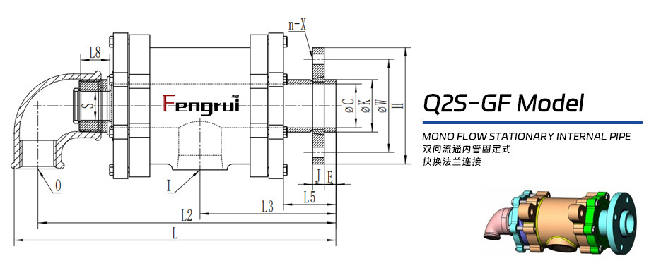 Q2S-GF型高温旋转接头图纸