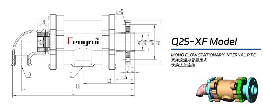 Q2S-XF型高温旋转接头图纸